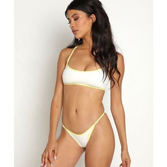 New. L*SPACE white and yellow bikini. Large. Retails. $198 - Picture 2 of 12